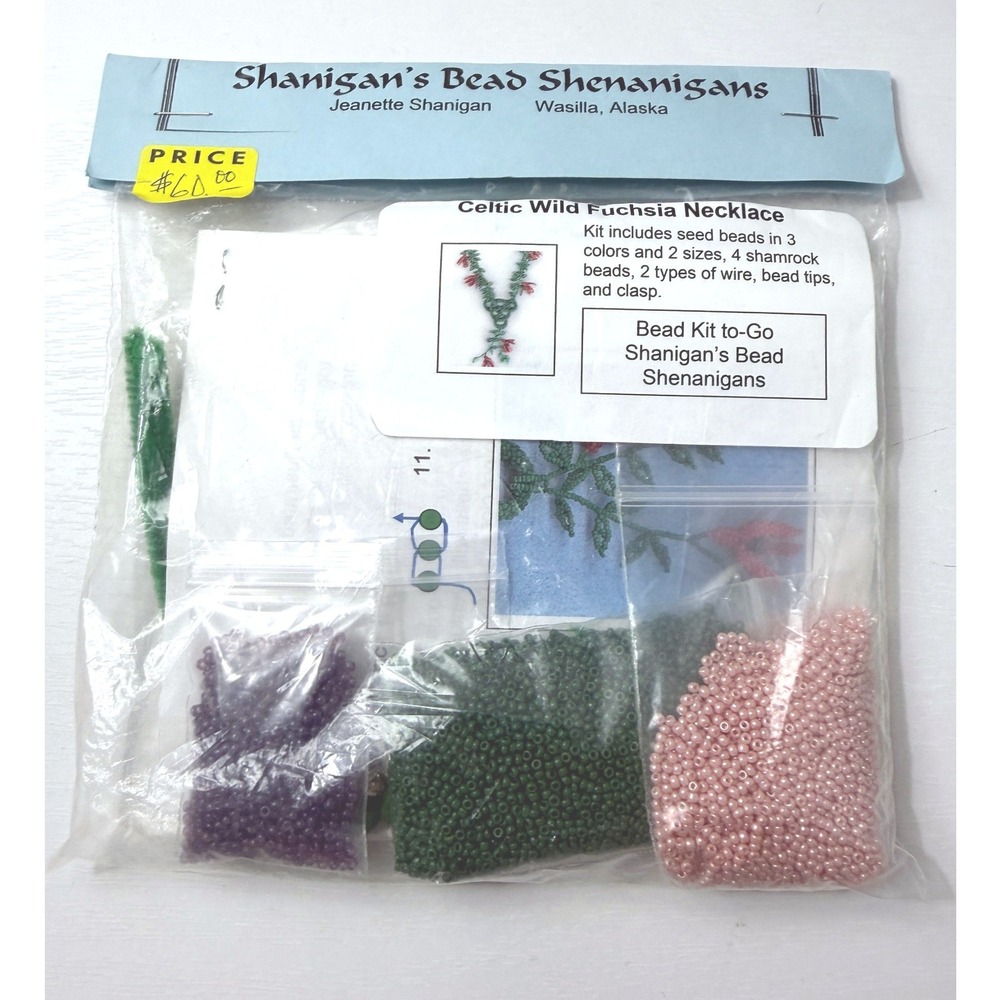 Jewelry Beading Kit Wild Fuchsia Necklace Shanigan's Alaska